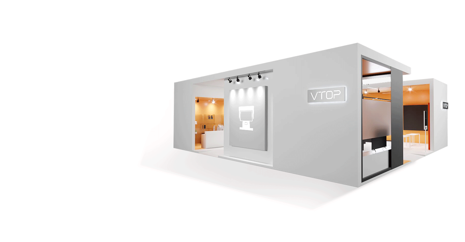 零售終端設(shè)備的展示 VTOP 展臺(tái)設(shè)計(jì)